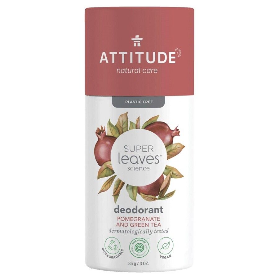 E-shop Attitude Super leaves Přírodní tuhý deodorant - granátové jablko a zelený čaj 85 g