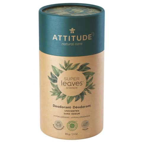 Přírodní tuhý deodorant Super leaves Bez vůně Attitude 85g