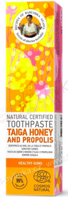 Přírodní zubní pasta Med z Tajgy a propolis Agáta 85g
