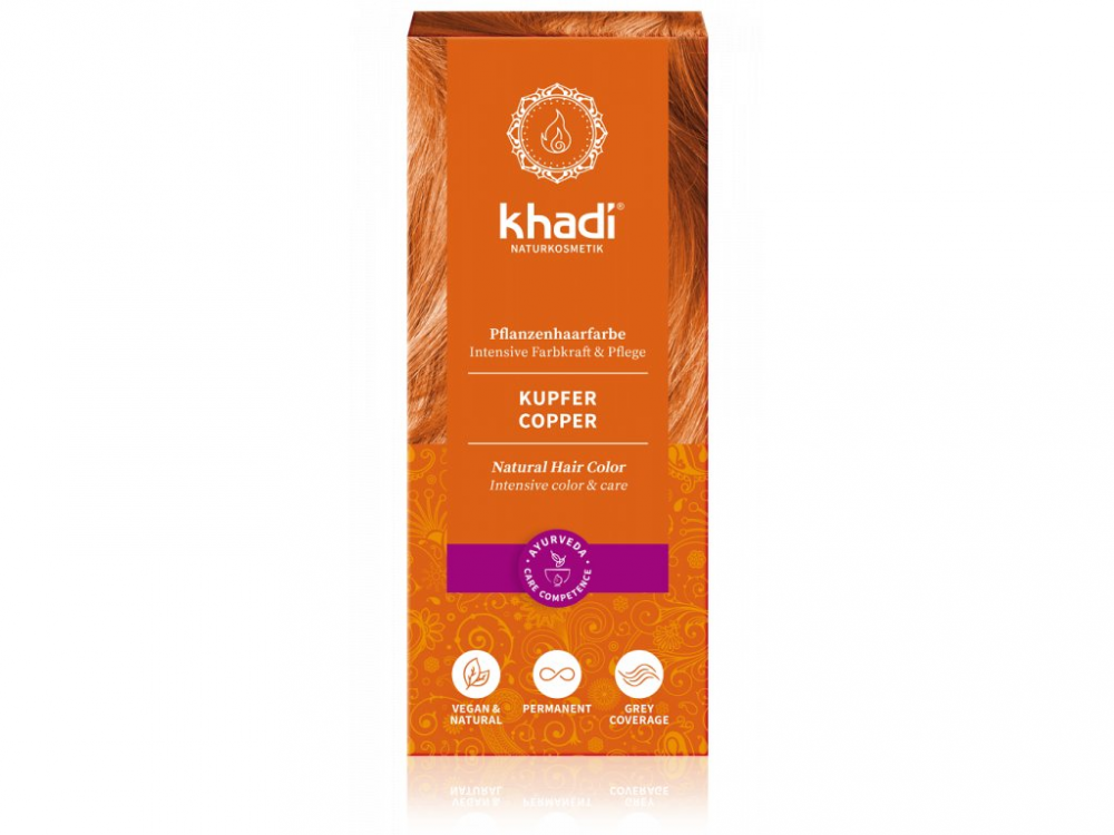 E-shop Khadi Rostlinná barva na vlasy Měděná 100 g