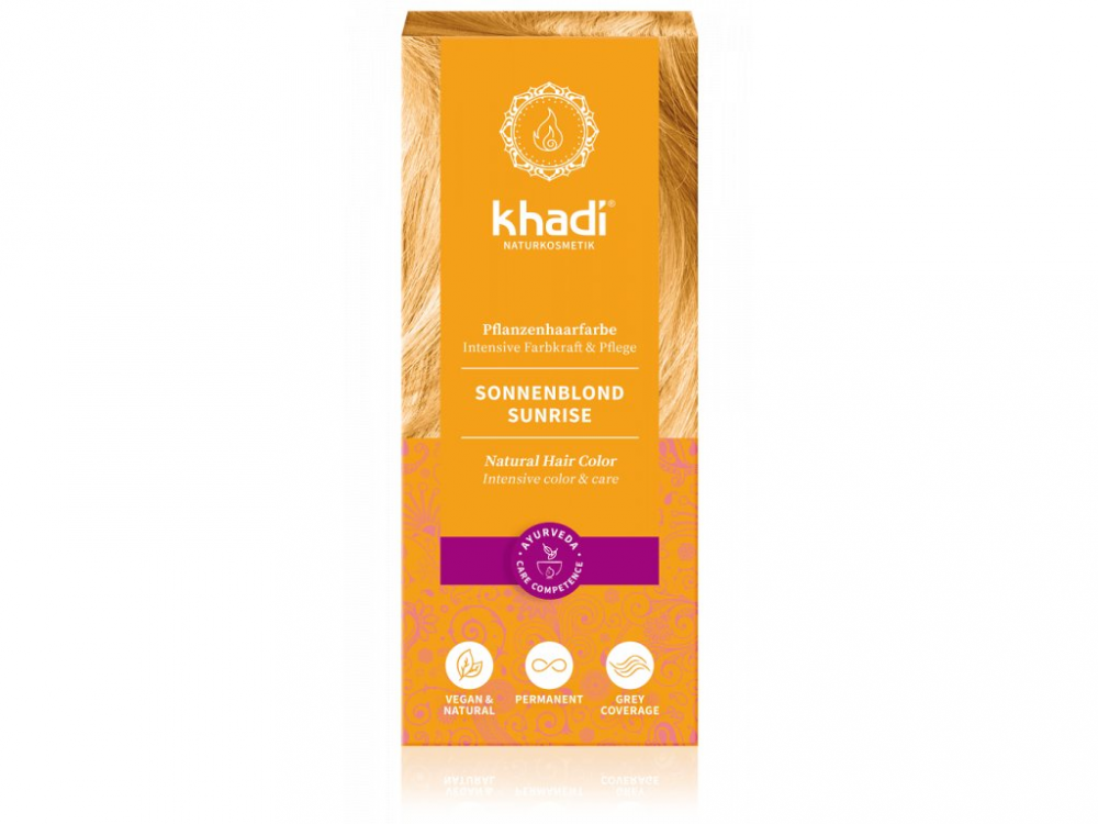 E-shop Khadi Rostlinná barva na vlasy Sluneční blond 100g