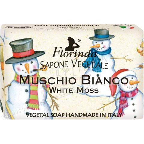 Rostlinné mýdlo Bílý mech Vánoční motiv Florinda 50 g