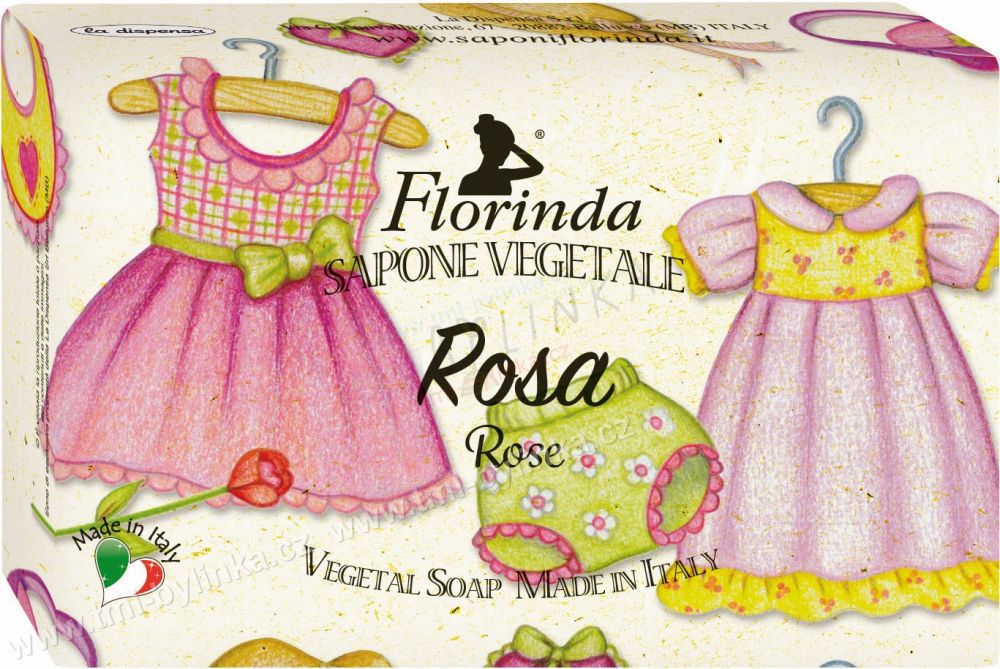 E-shop Florinda Rostlinné mýdlo Růže mazlivá vůně 200 g