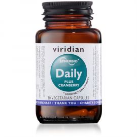 Synerbio Daily+ Cranberry (Směs probiotik a prebiotik s brusinkovým extraktem) 30 kapslí Viridian