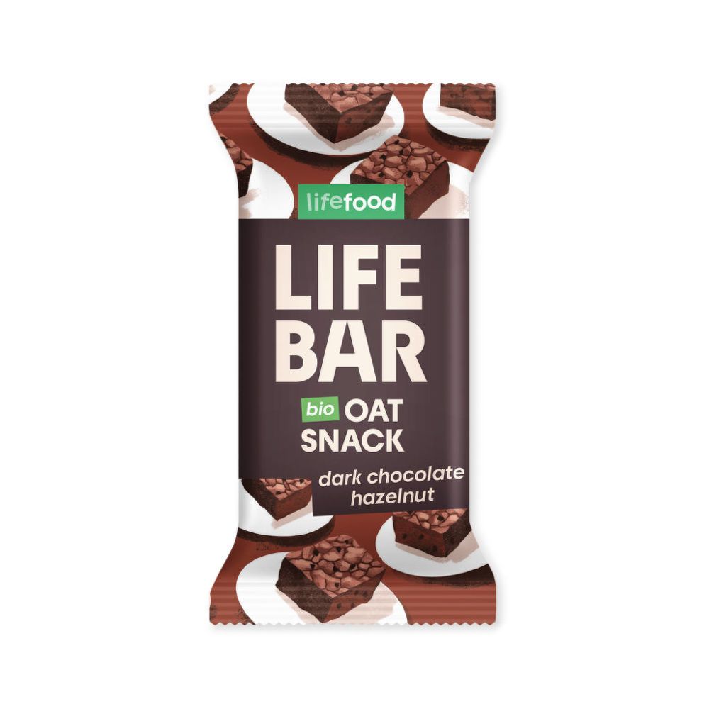 E-shop Tyčinka Lifebar Oat snack s lískovými oříšky a čokoládou BIO LIFEFOOD 40g