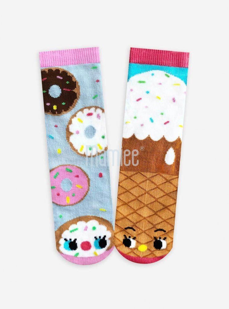 E-shop Veselé protiskluzové ponožky Donut a Zmrzlina- umělecká série Pals socks
