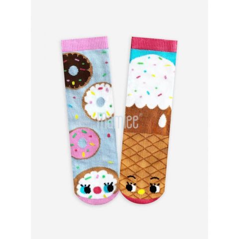 Veselé protiskluzové ponožky Donut a Zmrzlina- umělecká série Pals socks