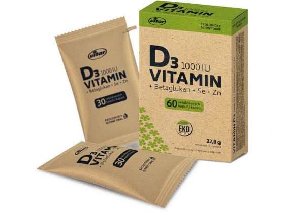 Vitar Eko Vitamin D 1000 IU 60 kapslí