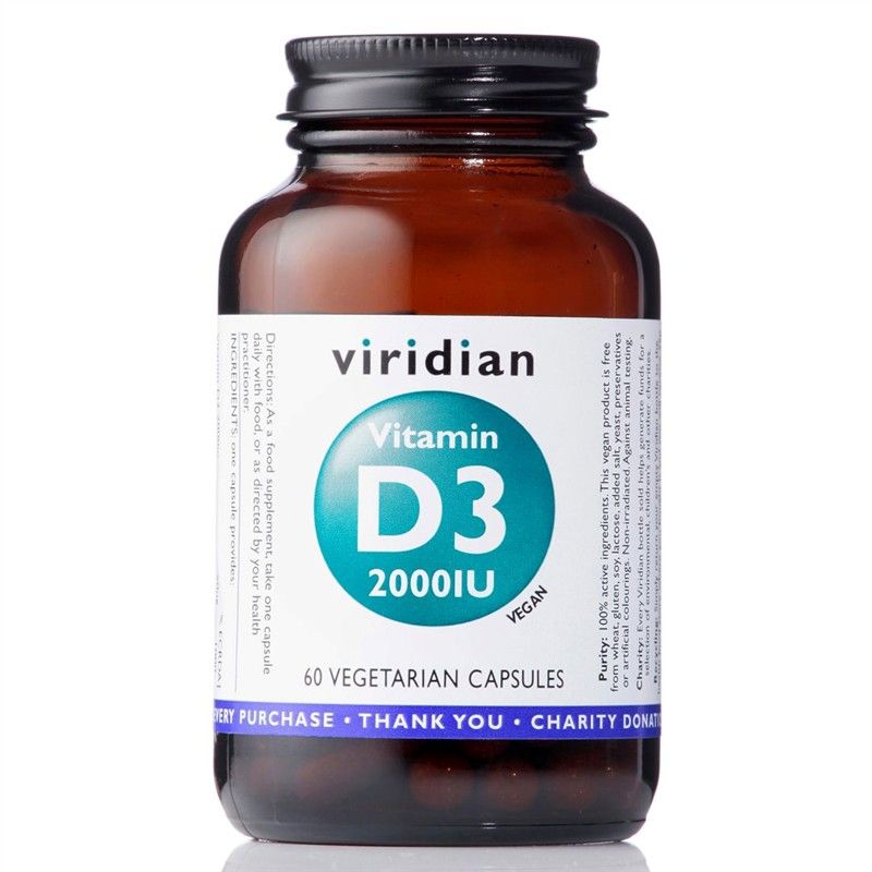 E-shop Viridian Vitamin D3 2000IU 60 kapslí
