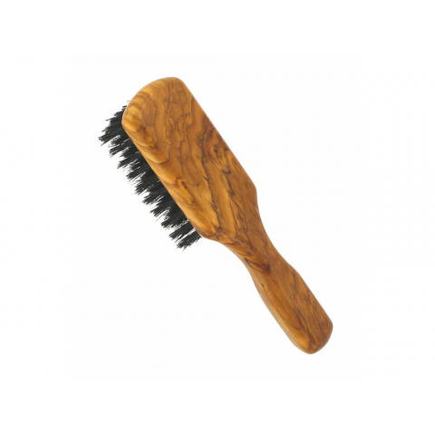 Vlasový kartáč z olivového dřeva - s kančími štětinami - malý Förster´s