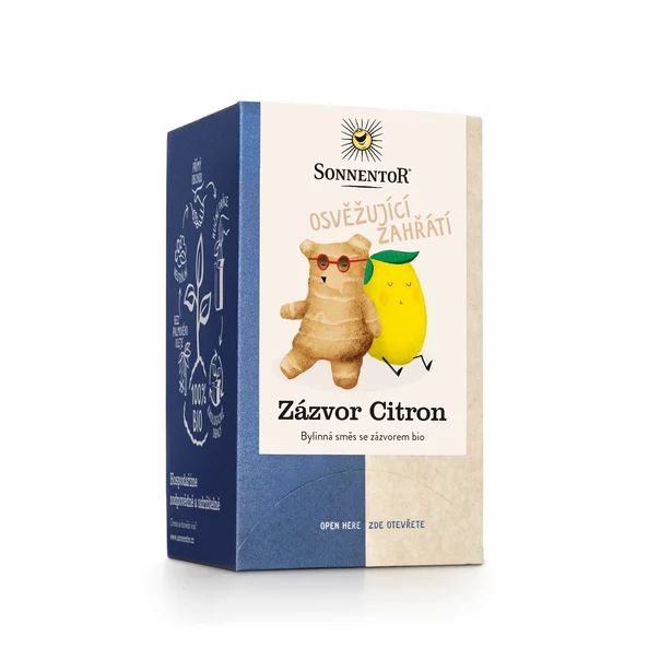 E-shop Sonnentor Zázvor Citron porcovaný dvoukomorový 32,4 g