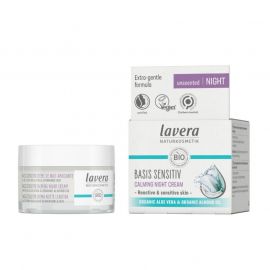 Zklidňující noční krém bez parfemace Lavera Basis Sensitiv 50 ml